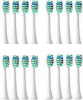 16pcs Toothbrush Brush Head Replacement Compatible for HX3/HX6/HX9 Series HX3210/3211/6150/6500/6510/6530/9342/6730(16P2)