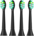 4-16pcs Replacement Toothbrush HeadsCompatible for Phillips Sonicare Electric HandlesSoft Bristles(4pcs Black)