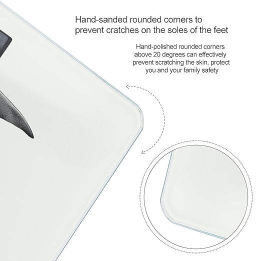 Watercolor Whale Art Scale for Body Weight Sturdy Tempered Glass Weighing Scales with LCD Display Accurate Digital Bathroom Scale Convenient Body Fat Smart Scales 400lb