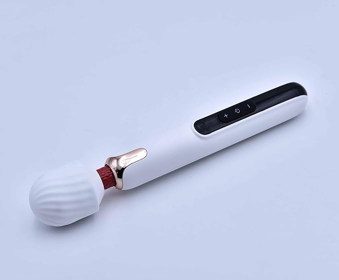 Electric Back Massager Handheld Deep Massager Muscle Relaxation Long Handle Big Cordless Rechargeable with Multiple Speeds White