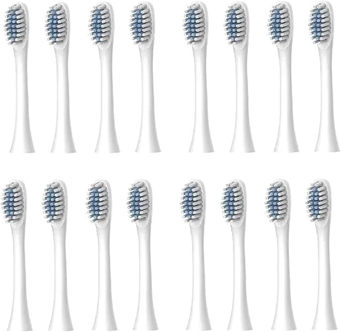 Replacement Toothbrush HeadsCompatible for N101 N100 N105 Soft Bristles Nozzles16Pcs(16pcs White)