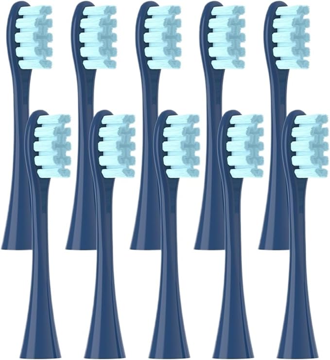 10PCS Replacement Brush Heads Compatible for X/X PRO/ Z1/ F1/ One/Air 2 /SE Toothbrush Nozzles(10pcs Blue)