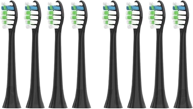 Compatible for Imay P7/P8/P9/P10/P11/P15/P20/P30/K10 Electric Toothbrush Head Bristle Replacement Brush Heads Nozzles(8PCS Black)