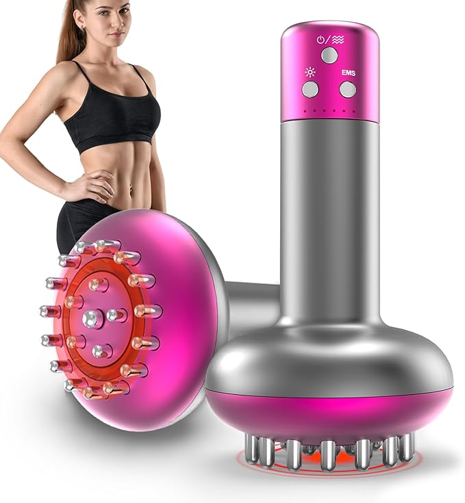 Lymphatic Drainage Massager &amp Anti Cellulite Massage Tool Helps Reduce Stretch Marks &amp Cellulitefor Legs Arms &amp Belly Body Sculpting Machine with Heat &amp Vibration(Purple)