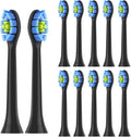 Replacement Toothbrush Heads Compatible for Philips DiamondClean C2 C1 G2 W Plaque Control Simply Clean Electric Brush Head8 Pack(Black-12pcs)