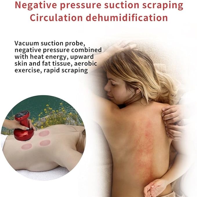 Electric Scraping Instrument Lymphatic Drainage Cupping Suction Machine Massager