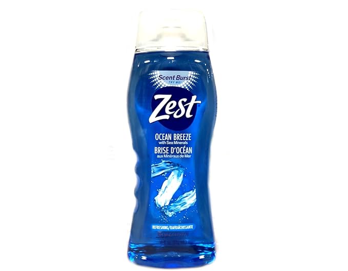 Zest Body Wash Ocean Breeze - 18 oz Pack of 5 - Packaging May Vary