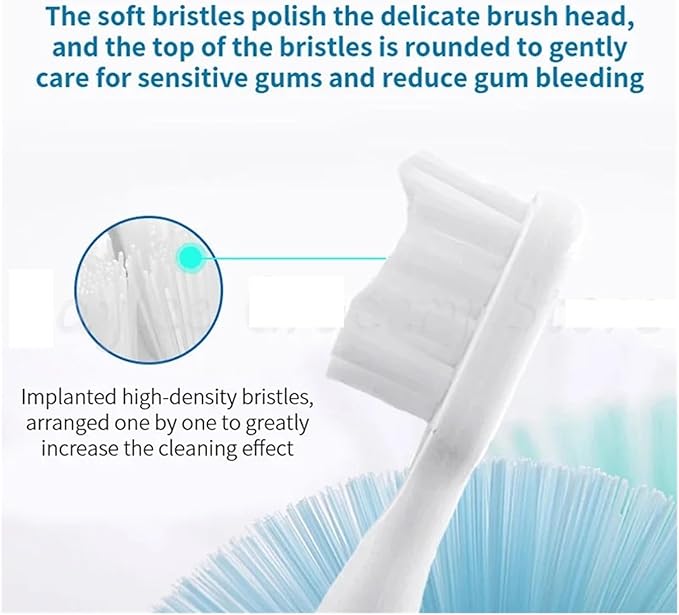12/18PCS Replacement Brush Heads Compatible with T100 / MES603 Smart Electric Toothbrush Cleaning Whitening(18PCS)