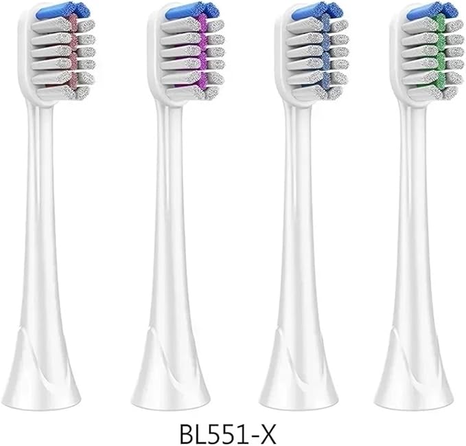 4 PCS Toothbrush Replacement Head for HX3/6/9 Series Soft Bristles Nozzles Tooth Brush Heads(BL551-X)