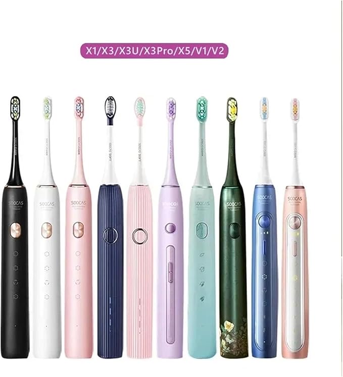 Compatible for X3 X5 X3U X1 V1 V2 Clean Brush Heads Replacement Head Bristle Sonic Electric Nozzles with Anti-dust Cap(2 Pink 3 Black)