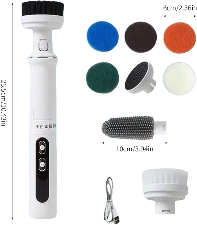 Cordless Electric Brush with Automatic Rotation for Efficient Home Surfaces