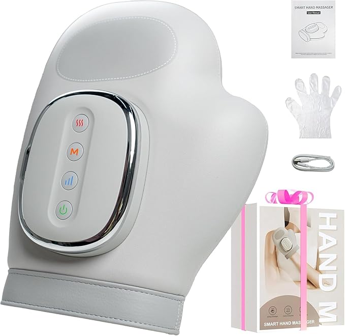 2026 NEW Smart Hand Massager with Heat and Compression – 3 Modes 5 Intensities Wireless Air Pressure for Arthritis &amp Hand Pain Relief – Portable for Home Office Travel – Ideal Wellness Gift