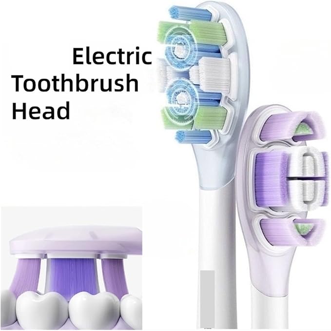 Electric Toothbrush Brush Head Compatible for Sonic Vibration Pro Spare Heads 3PCS(MBS308)