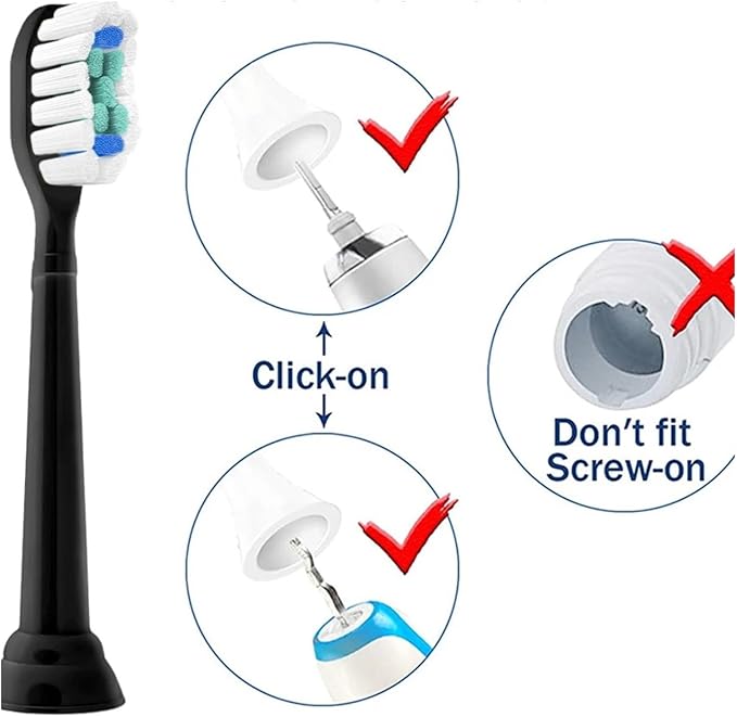 Suitable Compatible for Cleaning The Brush Heads of Electric Toothbrushes with Models 4100 5300 and 650(Black-20 Pcs)