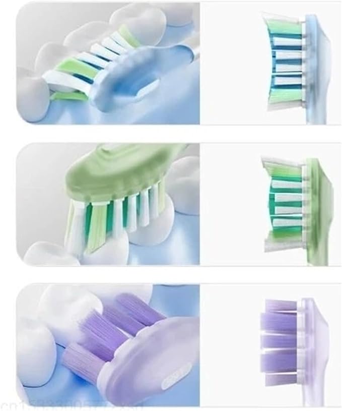 Compatible for Xiaomi Mijia Replacement Brush Headfor MES610 MES609 MES613 MES611 Sweep Vibration Electric Toothbrush Pro Soft Bristle Nozzles(Purple)