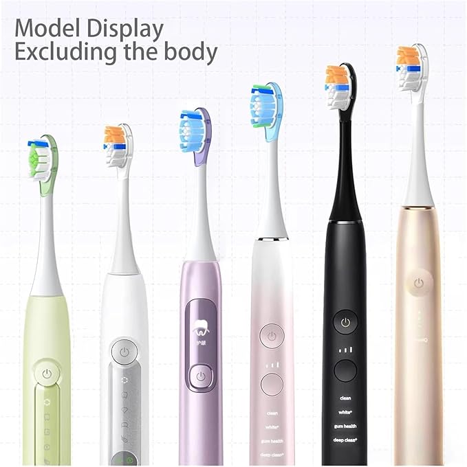 8Pcs Replacement Brush HeadsCompatible for Philip Diamond Series HX6064 HX6930 HX6730 Sonic Electric Toothbrush Vacuum Nozzle A3(8 Orange A3)