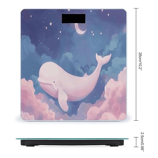 Whale in Clouds Smart Scale for Body Weight Accurate Bathroom Scale with LED Display Digital Weight Scales Weighing Machine High Precision Scales for Bath Home