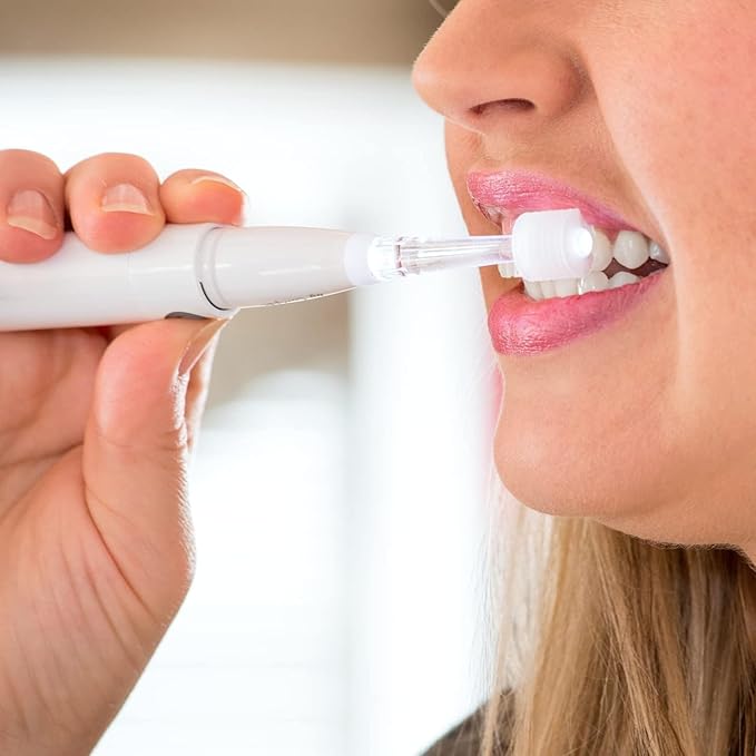 Brilliant Lumi 360 Round Head Travel Sonic Electric Toothbrush for Adults - Tooth Brush with LED Microfiber Bristles Gentle Sonic Technology for a Brilliant Smile Vibrating Toothbrush 4 Brush Heads