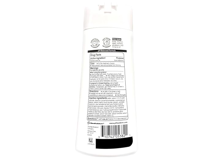 pHisoderm Anti-Blemish Body Wash 10 oz (Pack of 9)