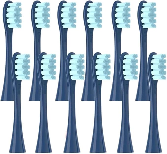 12PCS Replacement Brush HeadsCompatible for Oclean X PRO/ Z1/ F1/ One/Air 2 /SE(12pcs Blue)