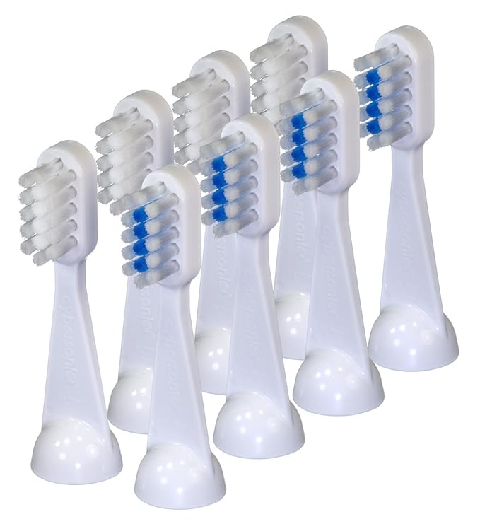 Cybersonic Traditional Replacement Brush Heads 8 Pack Compatible With All Cybersonic Electric Toothbrushes