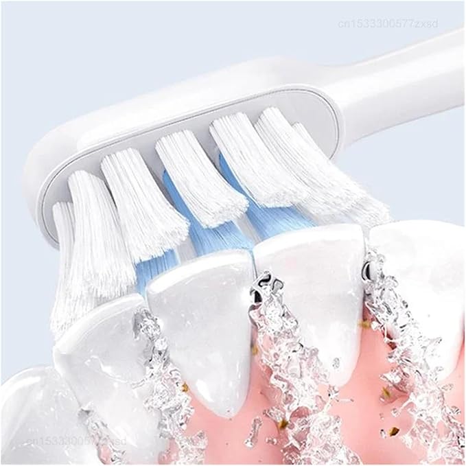 Compatible for Xiaomi T301/T302 Sonic Smart Electric Toothbrush Heads Tooth Brush Replacement Head Tool for T301 T302 Soft(Black)