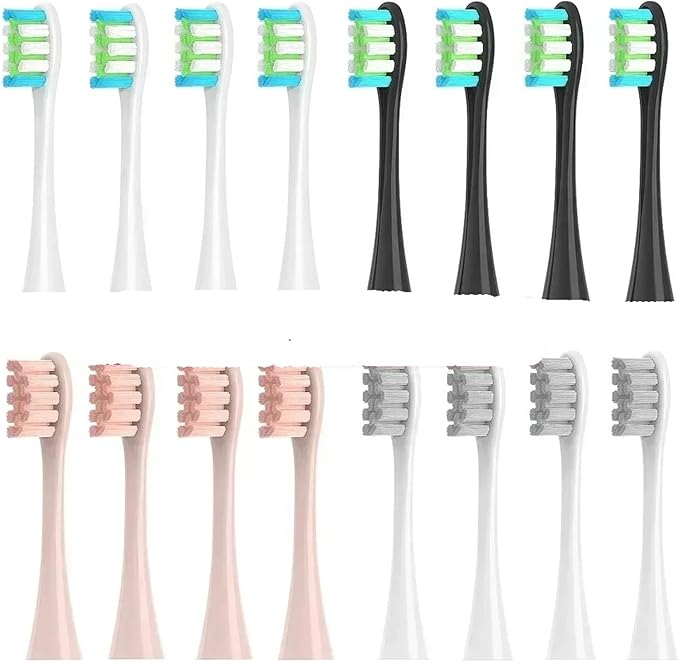 8/12/16Pcs Electric Toothbrush Replacement Brush HeadsCompatible for Oclean X/One/Air 2/ SE/X PRO/ Z1/ F1(16 Pcs Mixed Color)