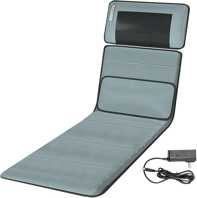 Body Massager Mat Lightweight Electric Whole Body Heating Massage Pad Portable Multifunctional Back Massager Tool for Dad Mum Men Women