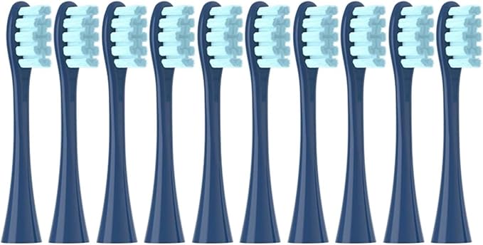 Replacement Brush Heads for Compatible ForOclean Flow/X/X PRO/F1/ One/Air 2 Sonic Electric Toothbrush Blue Green Soft Bristle Nozzles(10 Blue)