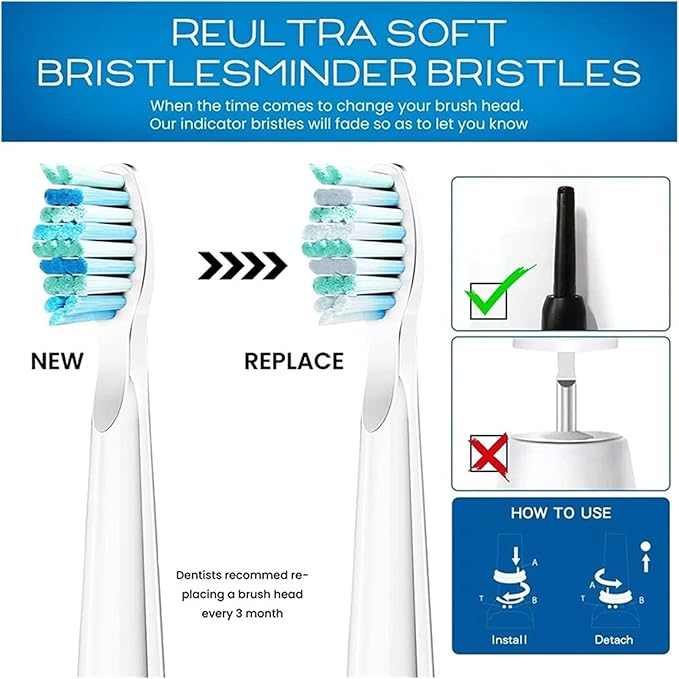 20 Pcs Replaceable Brush Heads Compatible for FW/SG 507/508/515/551/917/959(20 White)