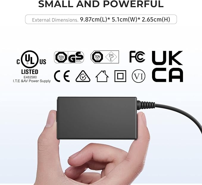 PL-1911 Foot Massager Adapter Power Cord Compatible with Powerfit PL1911 PowerLegs Power fit Platform Vibration Plate Electric Shiatsu Foot Massager Platform XH2400-1500W Power Supply Charger