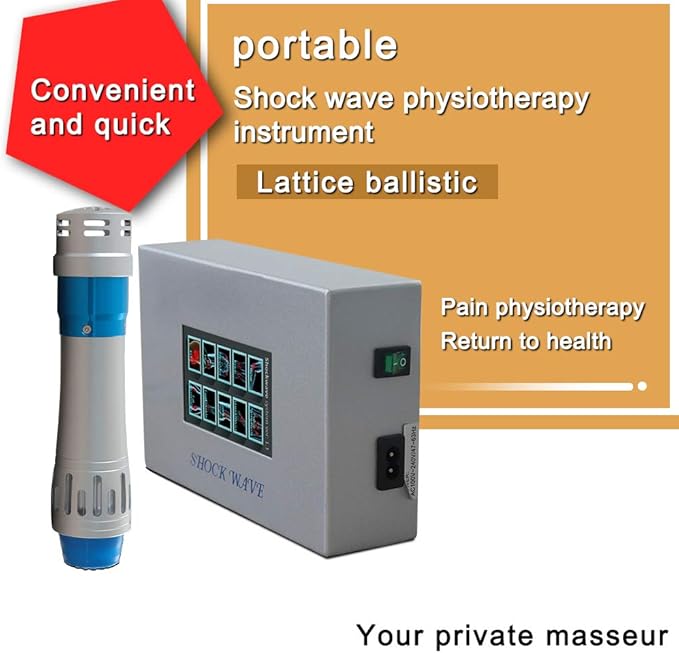 Shockwave Therapy Machine with 7 Treatment Heads Deep Tissue for Muscles Pain Relief Shock Wave Device for Athletes Sports Injuries Plantar Fasciitis Focused Shockwave Machine