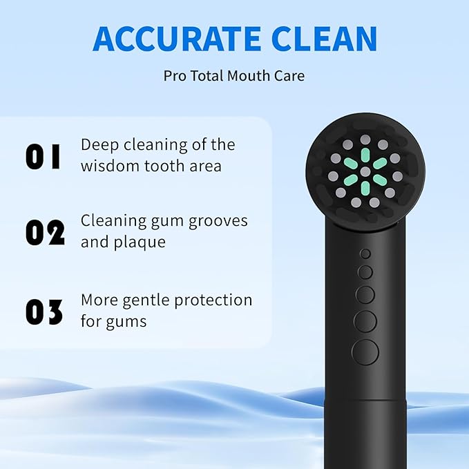 Toothbrush Replacement Heads Compatible with Quip 360 Oscillating Electric Toothbrush Soft Bristles Brush Heads Black Pack of 4