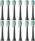 4/8pcs Replacement Toothbrush Heads Compatible for Philips Sonicare Soft Electric Brush Head 4100 6500 6100 7500 5(12pcs Black)