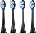 Compatible for FLYCO FT7105/FT7106/FT7108/FT7205/TH01 Electric Toothbrush Replacement Heads Soft Bristle Nozzles4-16pcs(4 Black)
