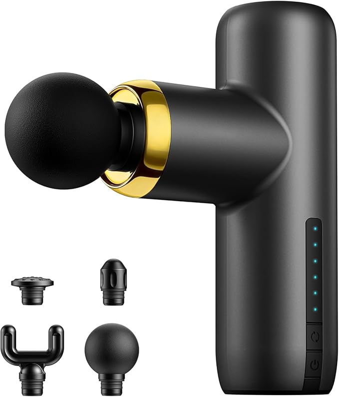 Mini Massage Gun Pocket-Sized Massage Gun Deep Tissue Quiet Portable Percussion Muscle Travel Massager GunBack/Neck Massager for Pain Relief Deep Tissue (Black)