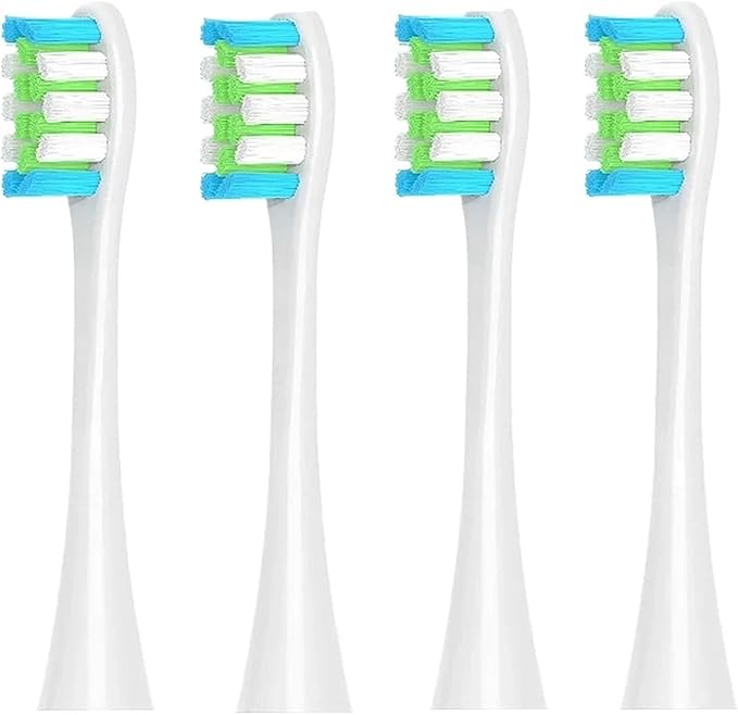 Replacement Brush Heads Compatible for Oclean X/X PRO/ Z1/ Sonic Electric Toothbrush Head Bristle Nozzles(4 Pcs White)