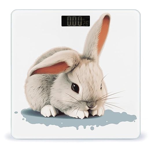 Cry Rabbit Digital Bathroom Scale for Body Weight with High Precision Digital Weighing Scale with BMI Clear LCD Display and Step-On Measures Weight Up to 180kg
