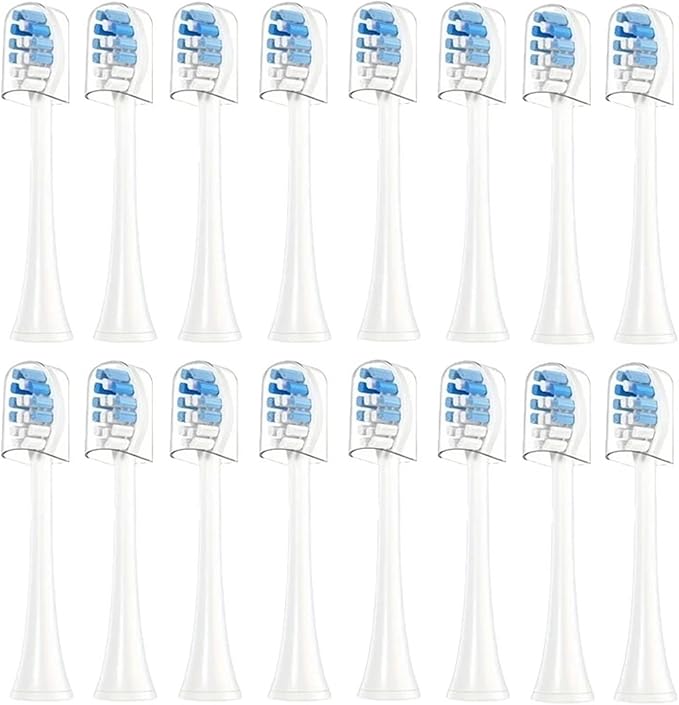 16Pcs Replacement Toothbrush Heads Compatible for 4100 6500 6100 7500 5300 1100 Brush Head(16pcs Blue)