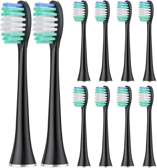 10 Pieces Large Brush Head Bristles Compatibility for Series Electric Toothbrush Soft(Gray)