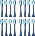 16pcs Replacement Brush Heads for X/Pro/ Z1/ SE F1 One PW01/03/05/07/09 P5 Electric Toothbrush(16 Blue)