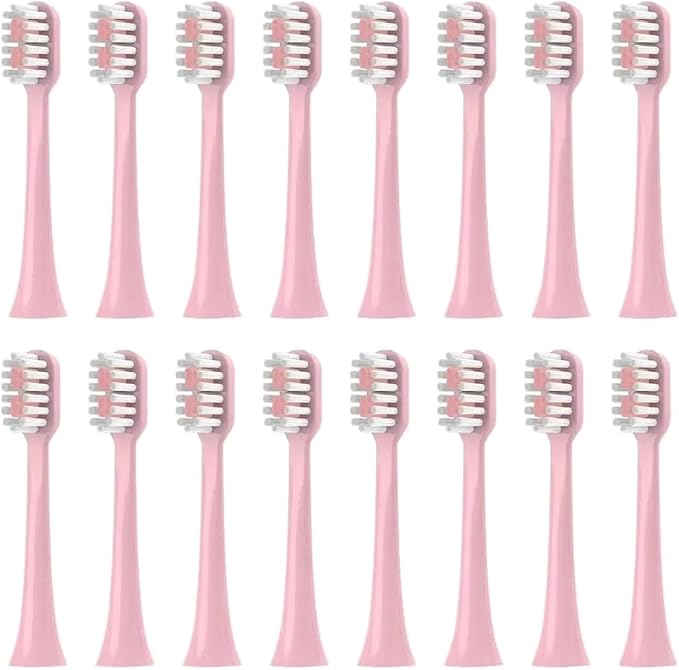Replacement Toothbrush HeadsCompatible with ROAMAN T3/T5/T10/T10S/T20/E7/V5 Electric(16pcs Pink)