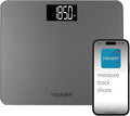 trackstar Wide-Platform Silver Digital Weight Scale | 550 lb Weight Capacity | trackstar Monitoring App | Bluetooth iOS &amp Android Compatible | Measure Track and Share Results
