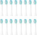 16pcs Electric Toothbrush HeadCompatible for 051B Cleaning Replacement Bristle Brush Heads Nozzles(16PCS White)