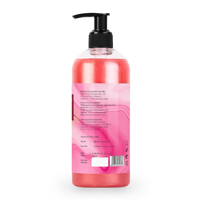 Bella Vita Luxury Senorita Woman Body Wash Refreshing Shower Gel for Deep Cleansing Hydrating Moisturising Softer &amp Smoother Skin with Aloe Vera 500 Ml