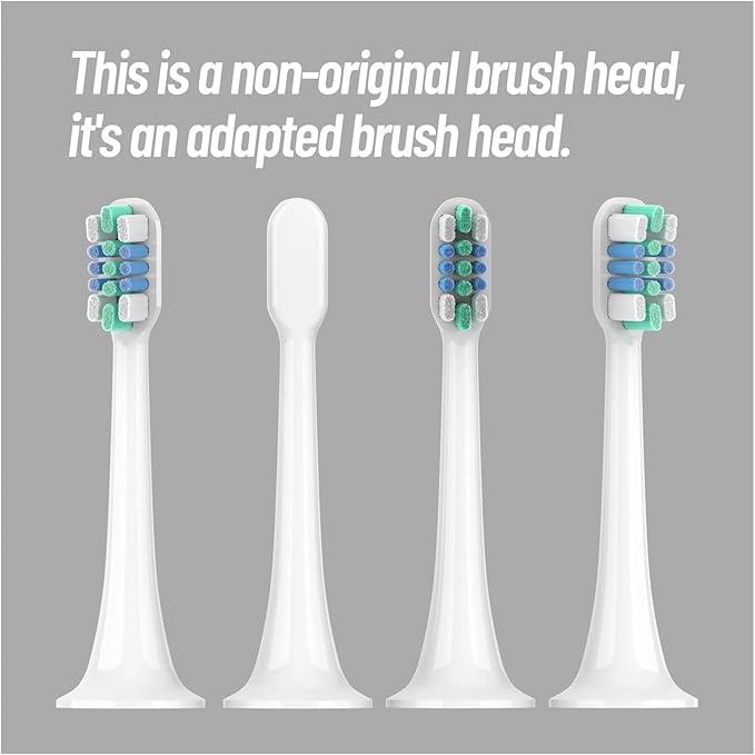 6PCS Replacement Brush Heads Compatible for XIAOMI MIJIA T300/T500/T700 Sonic Electric Tooth Soft Bristle Caps(Sensitive WH6Pcs)