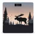 Moose Mountain Pine Tree Wilderness Weight ScaleClear LED Display Bathroom Digital Weighing ScaleTempered Glass Digital Bathroom Scale for Body Weight Capacity Up to 400 Lbs