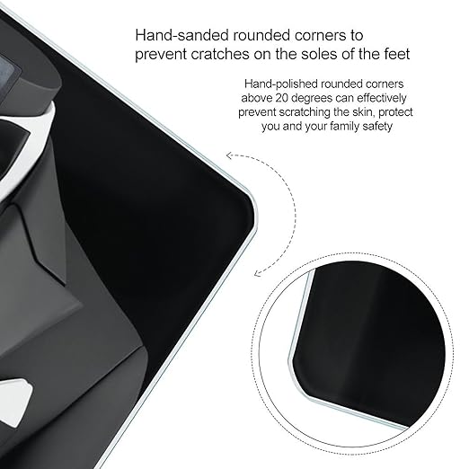 Smart Scale for Body Weight Automatic Switch Digital Bathroom Weighing Scale Black Tuxedo