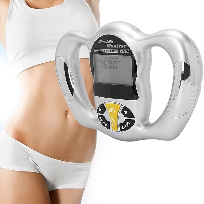 Handheld Body Fat Measuring Instrument BMI Meter Body Fat Tester Body Composition Smart Scale Analyzer Tracks Heart Health Vascular Age BMI Fat Muscle &amp Bone Mass Water