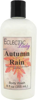 Eclectic Lady Liquid Pearl Body Wash - Autumn Rain Scent 3-in-1 Use For Bubble Bath Hand Soap &amp Body Wash Phthalate-Free Autumn Rain Fragrance Handcrafted in USA (8 oz)
